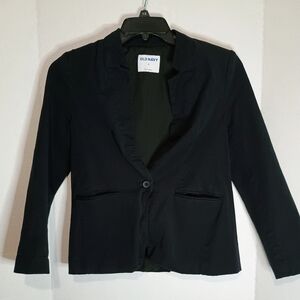 Old Navy Black Blazer Classic Tailored Suit Jacket Size Small